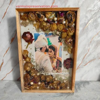 Varmala Preserved Rectangular Couple Photo Frame (8x12 Inch)