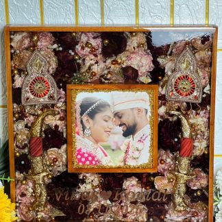 16 x 16 Inch Resin Wedding Garland Preservation Wall Frame