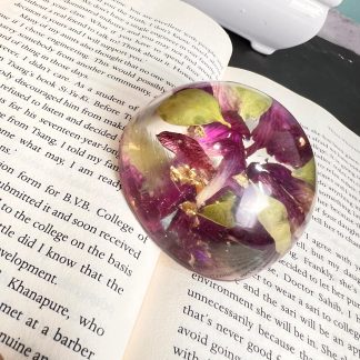 Flower Preservation Resin Paperweight