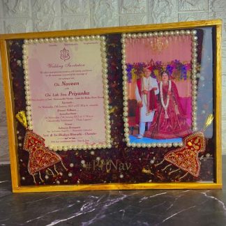 Wedding Invitation & Photo Preservation Resin Frame | Teakwood Frames ( 12 by 16- Inch)